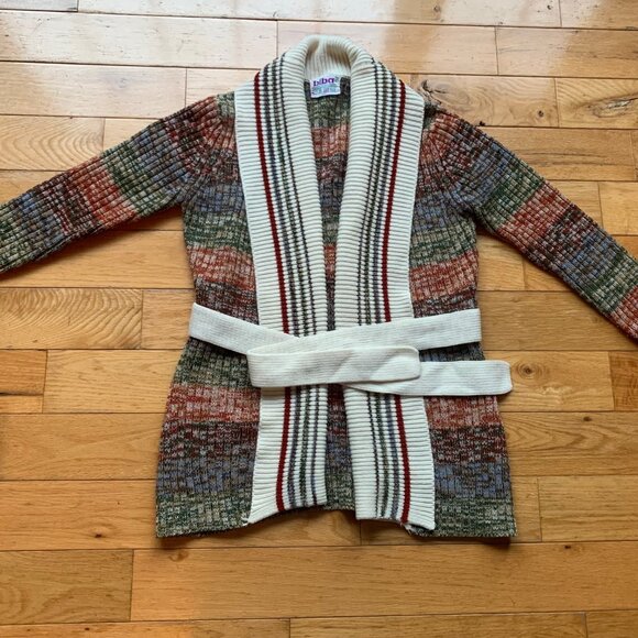 Biba Multicolor Knit Belted Cardigan – Size M - Picture 2 of 9